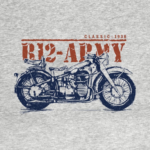VINTAGE MOTORCYCLE - CLASSIC ARMY by HelloDisco